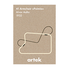 Paimio Poster, Greige Artek AACPC Poster 50x70 Paimio, Greige