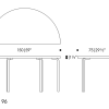 Table 96, half-roundTB96 Tafel 96 berken 74 cm (VS)