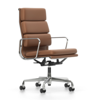 Soft Pad EA 219Eames Soft Pad EA219 bureelstoel, leder cognac