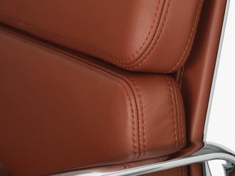 Soft Pad EA 219Eames Soft Pad EA219 bureelstoel, leder cognac