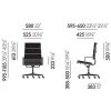 Soft Pad EA 219Eames Soft Pad EA219 bureelstoel, leder cognac