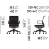AC 5 Work Lowback met verstelbare lende AC 5 Work Lowback met verstelbare lendesteun, gepolijst, sierra grey/nero