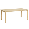 Table 83, rectangular tabletopTB83 Artek Tafel 83 berken 74cm