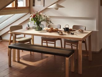 Table 83, rectangular tabletopTB83 Artek Tafel 83 berken 74cm