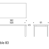 Table 83, rectangular tabletopTB83 Artek Tafel 83 berken 74cm