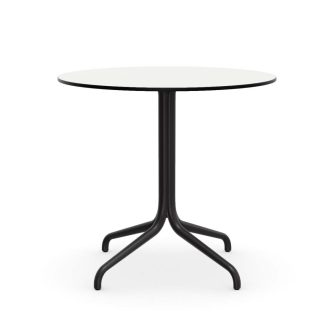 Belleville Table Belleville Table - rond tafeltje, Tafeloppervlak: volkern wit, Onderstel: diepzwart, ø79,6