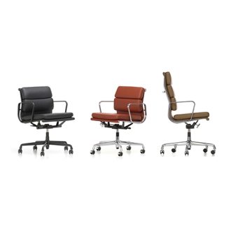 Soft Pad EA 219Eames Soft Pad EA219 bureelstoel, leder zwart