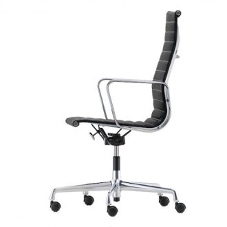 Aluminium Chair EA 119EA 119 - leder nero - chrome