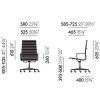Aluminium Chair EA 119EA 119 - leder nero - chrome