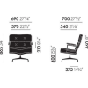 ES 108 Lobby ChairES 108 Lobby Chair, verchroomd, cognac, viltglijders