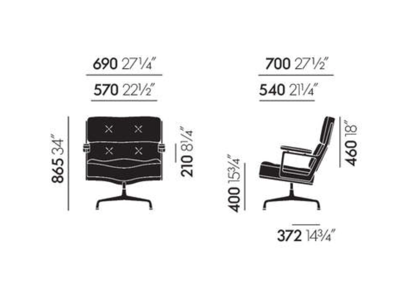 ES 108 Lobby ChairES 108 Lobby Chair, verchroomd, cognac, viltglijders