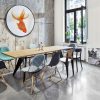 Eames Fiberglass Armchair (DAW)DAW Fiberglass Armchair - raw umber, donker esdoorn