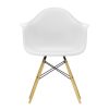 Eames Plastic Armchair RE (DAW)DAW Plastic Armchair RE - cotton white, goudkleurige esdoorn