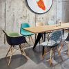 Eames Plastic Armchair RE (DAW)DAW Plastic Armchair RE - cotton white, goudkleurige esdoorn