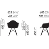 Eames Plastic Armchair RE (DAW)DAW Plastic Armchair RE - cotton white, goudkleurige esdoorn