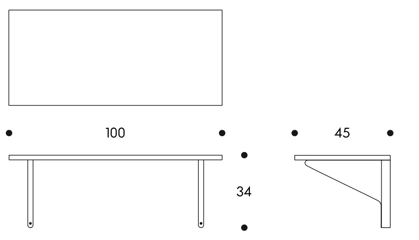 REB 006 Kaari Console Artek REB006 Kaari Console 100x45cm