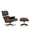 Eames Lounge Chair & Ottoman XLLounge chair & ottoman - zwart gepigm. notenhout - leder premium F - nero