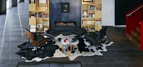 Eames Lounge Chair & Ottoman XLLounge chair & ottoman - zwart gepigm. notenhout - leder premium F - nero