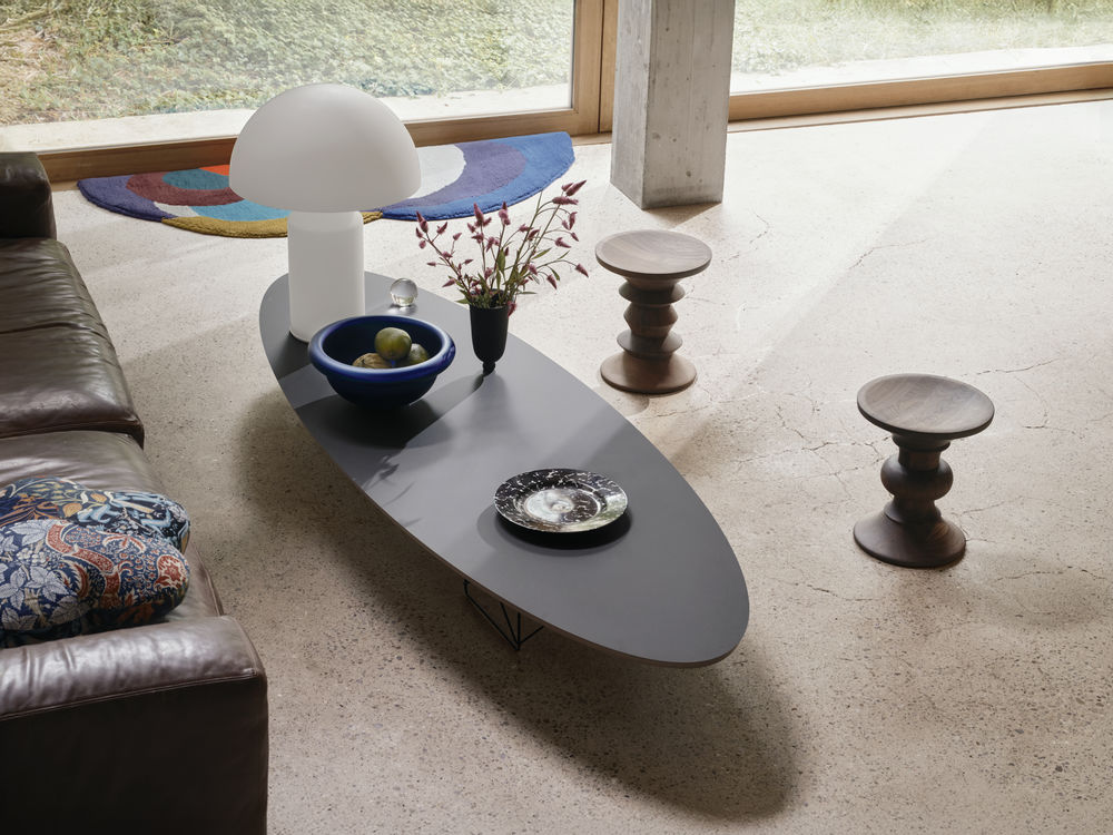 Eames Stool, Model BEames Stool B donker walnotenhout