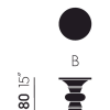 Eames Stool, Model BEames Stool B donker walnotenhout