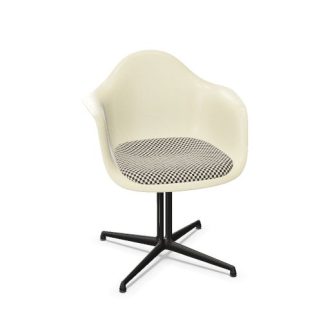 Eames Fiberglass Armchair DALEames Fiberglass Armchair DAL - Zwart - Parchment/Checker