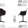Eames Fiberglass Armchair DALEames Fiberglass Armchair DAL - Zwart - Parchment/Checker