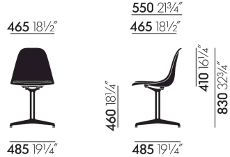 Eames Fiberglass Side Chair DSLEFC DSL Fiberglass Side Chair (n.h.)