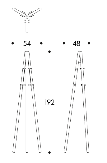Kiila Coat StandArtek, Kiila Coat Stand, essen, naturel/zwart