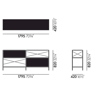 ESU Eames Storage Unit (ESU) - 2 HE