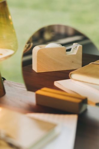 Hansa Wooden Tape Dispenser Wooden Tape Dispenser - mangohout