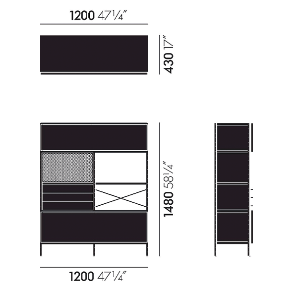 Storage Unit ESU, BookcaseEames Storage Unit (ESU) Bookcase