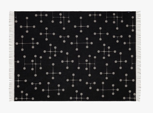 Eames Wool Blanketeames wool blanket, dot pattern zwart