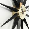 Sunburst ClockSunburst Clock - zwart/messing