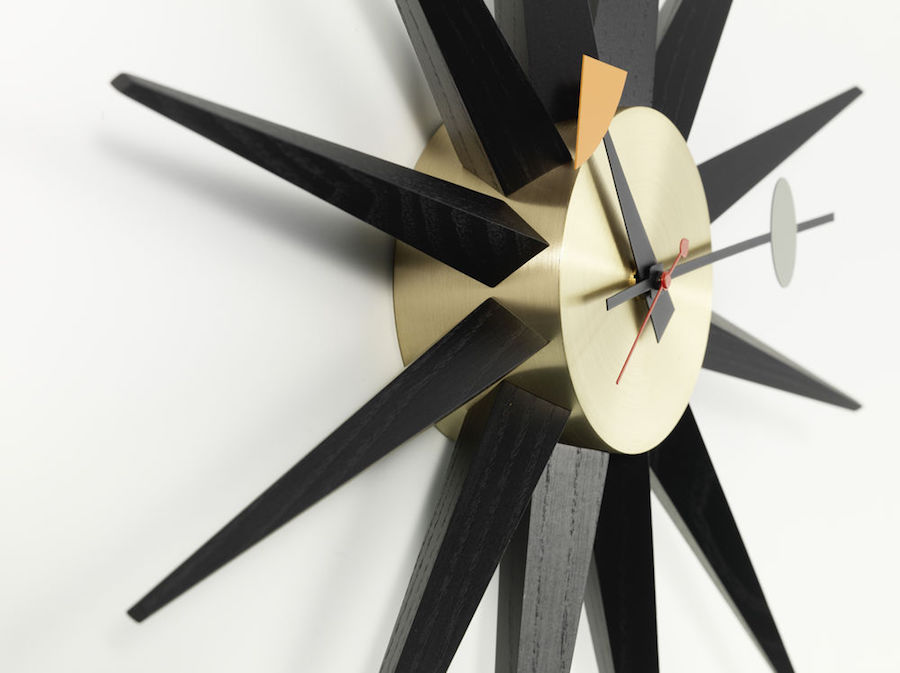 Sunburst ClockSunburst Clock - zwart/messing