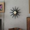 Sunburst ClockSunburst Clock - zwart/messing