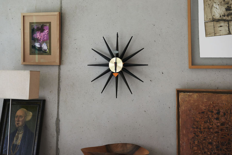 Sunburst ClockSunburst Clock - zwart/messing