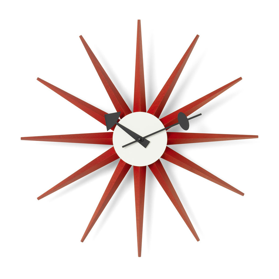 Sunburst Clock, George Nelson 1949Sunburst Clock rood