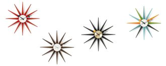 Sunburst Clock, George Nelson 1949Sunburst Clock rood