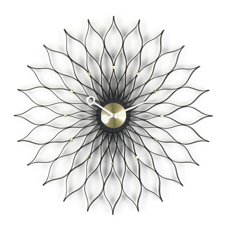 Sunflower ClockSunflower Clock - zwart/messing