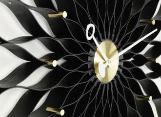 Sunflower ClockSunflower Clock - zwart/messing