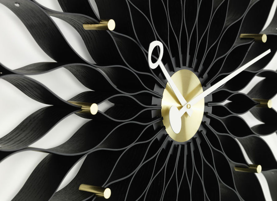 Sunflower ClockSunflower Clock - zwart/messing