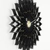 Sunflower ClockSunflower Clock - zwart/messing