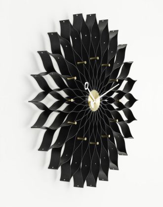 Sunflower ClockSunflower Clock - zwart/messing
