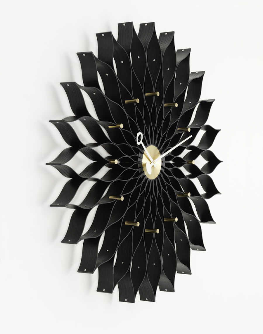 Sunflower ClockSunflower Clock - zwart/messing