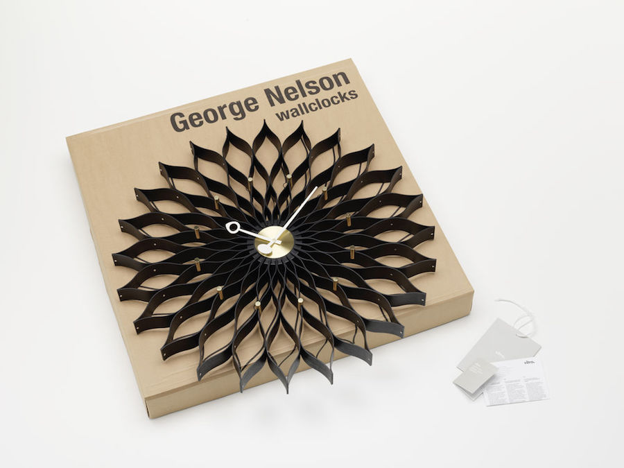 Sunflower ClockSunflower Clock - zwart/messing