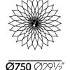Sunflower ClockSunflower Clock - zwart/messing