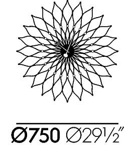 Sunflower ClockSunflower Clock - zwart/messing