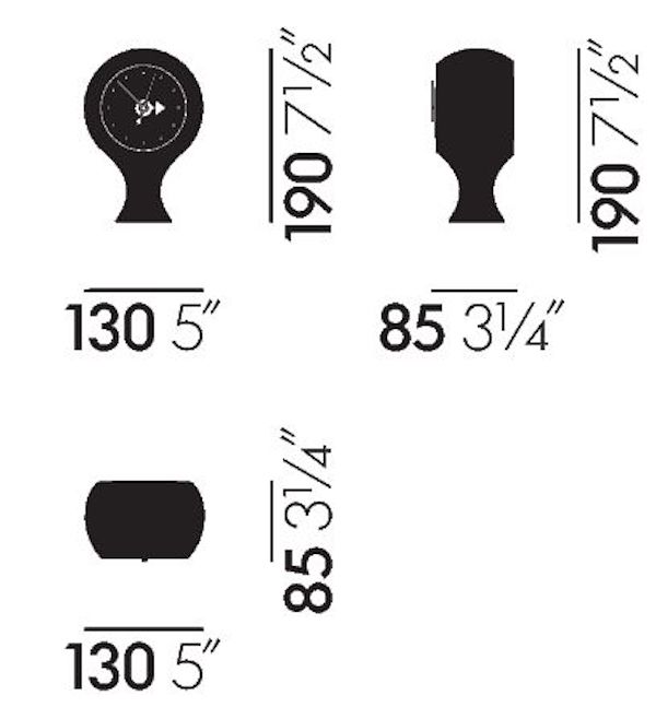 Ceramic Clock, Model 1Vitra - Ceramic Clock, Model 1 - lichtgrijs - limited edition - laatste stuk