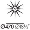 Sunburst ClockSuburst Clock - walnoot