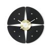 Petal ClockPetal Clock - zwart/messing